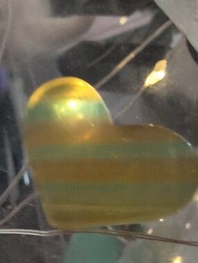Mango Fluorite Heart
